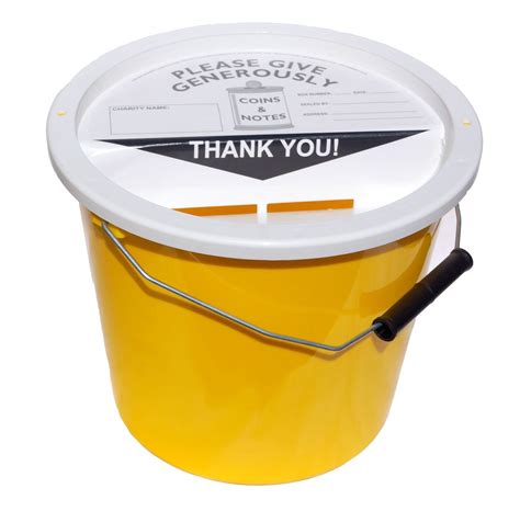 donation buckets with lids|Amazon.com: Plastic Coin Collection Bucket with Removable lid .